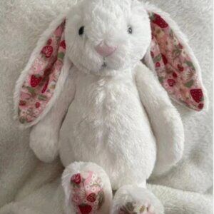 Jellycat Blossom Cream Bunny Medium Plush NWT Stuffed Animal Toy